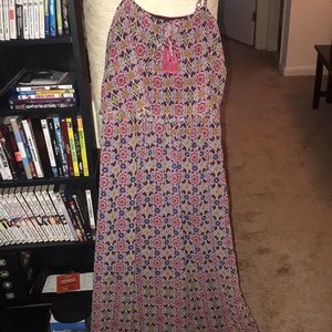 Maxi Burgundy patterned Dress